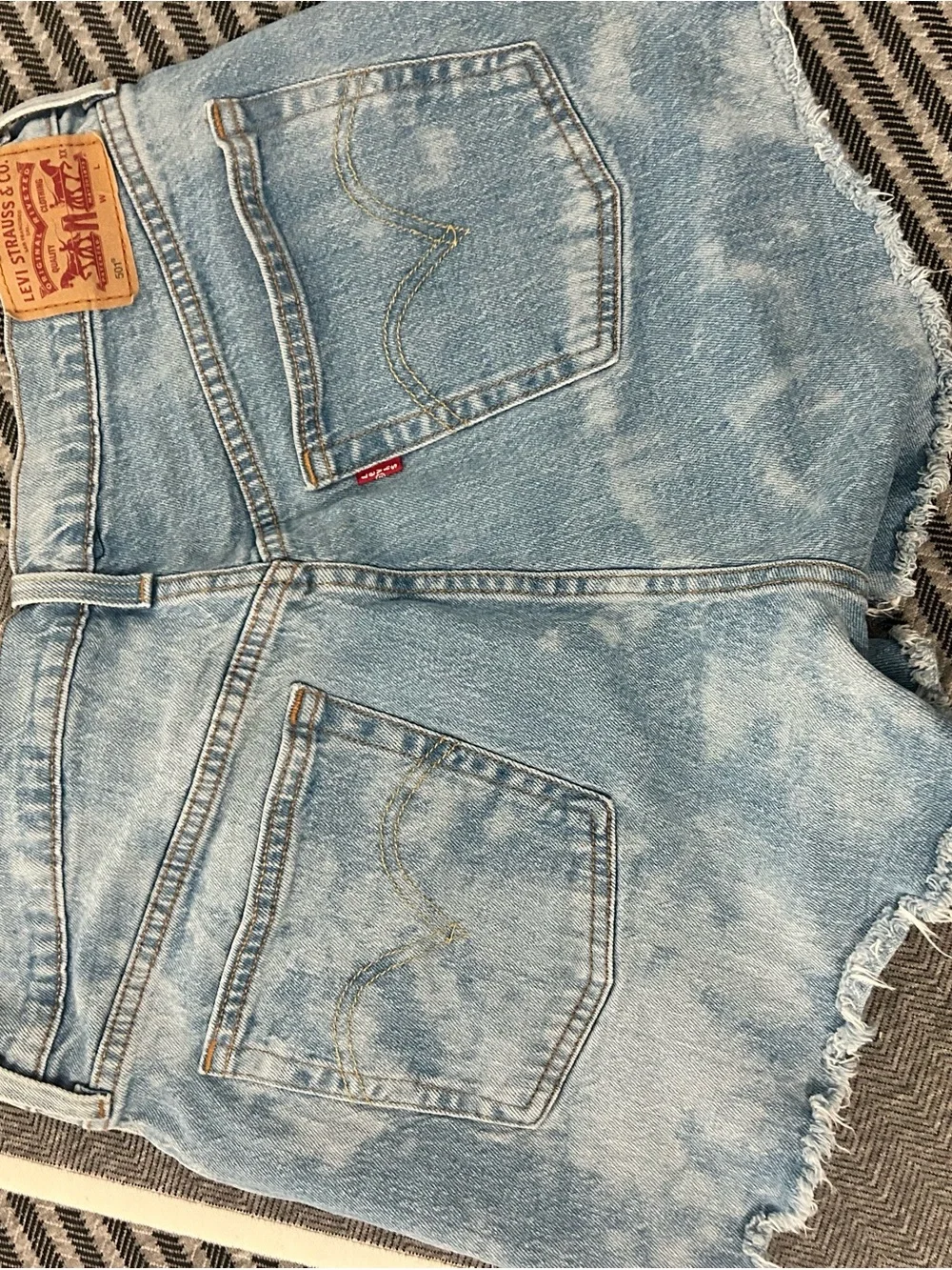 Levi's Light Blue Button-Front Denim Shorts